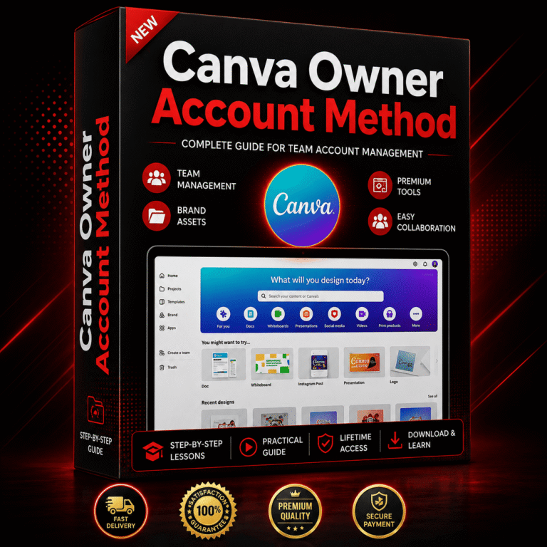 Canva Owner Account Method Course – Complete Team Account Guide